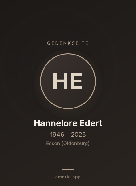 Gedenkportrait von Hannelore Edert