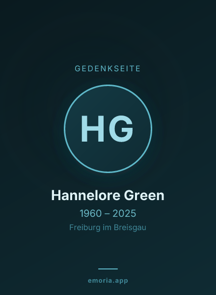 Gedenkportrait von Hannelore Green