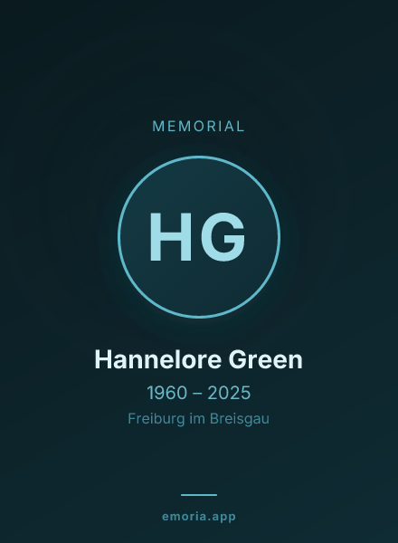 Memorial portrait of Hannelore Green