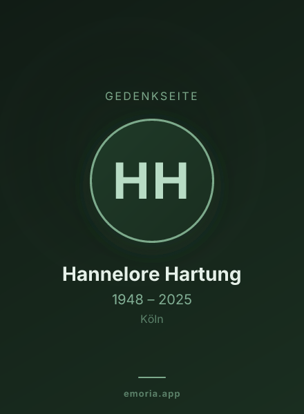 Gedenkportrait von Hannelore Hartung