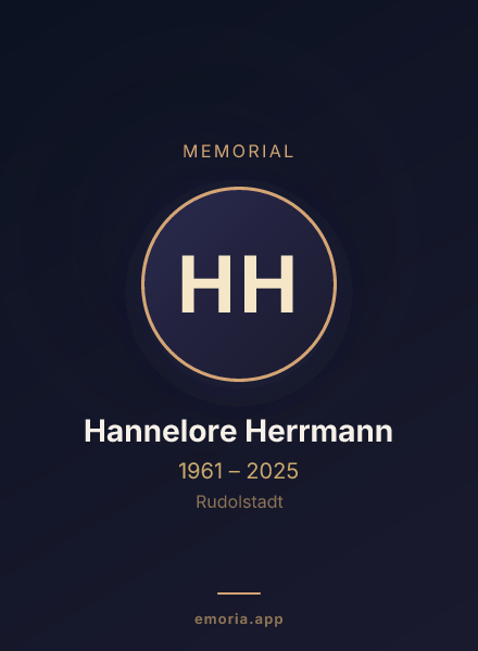 Memorial portrait of Hannelore Herrmann