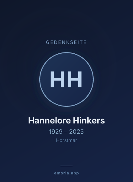 Gedenkportrait von Hannelore Hinkers