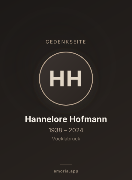 Gedenkportrait von Hannelore Hofmann