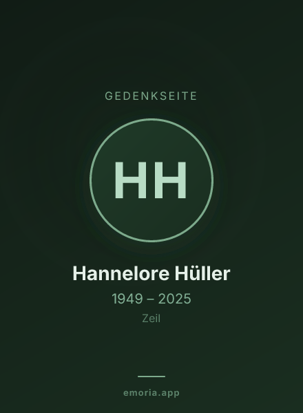 Gedenkportrait von Hannelore Hüller