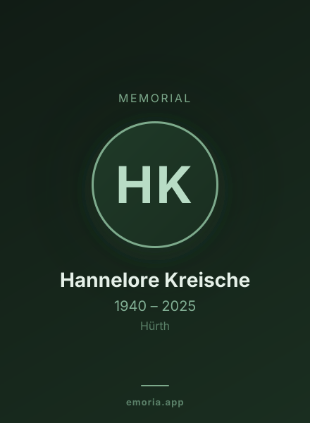 Memorial portrait of Hannelore Kreische