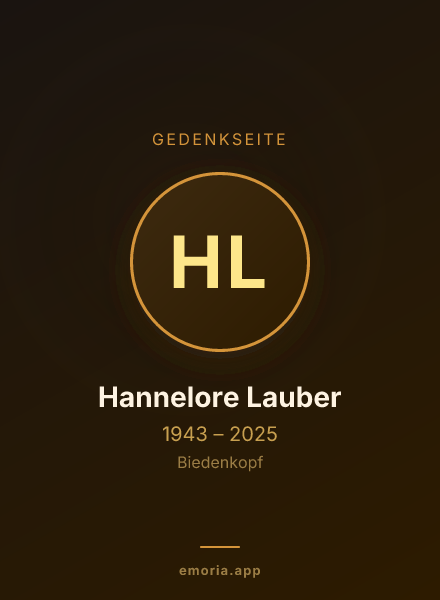 Gedenkportrait von Hannelore Lauber