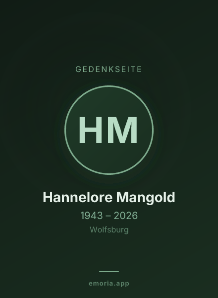 Gedenkportrait von Hannelore Mangold