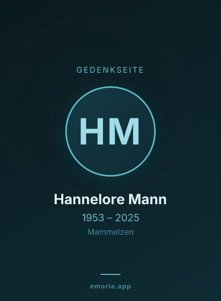 Gedenkportrait von Hannelore Mann