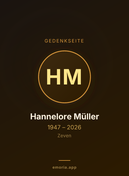 Gedenkportrait von Hannelore Müller