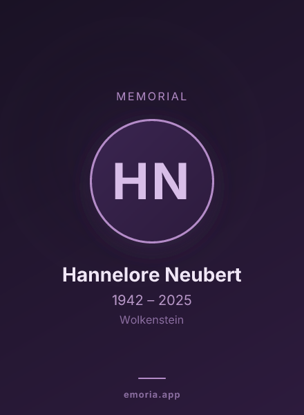 Memorial portrait of Hannelore Neubert