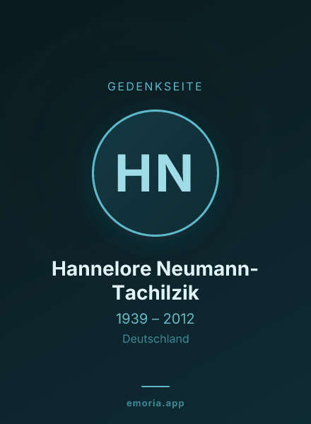 Gedenkportrait von Hannelore Neumann-Tachilzik