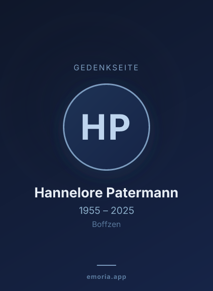 Gedenkportrait von Hannelore Patermann