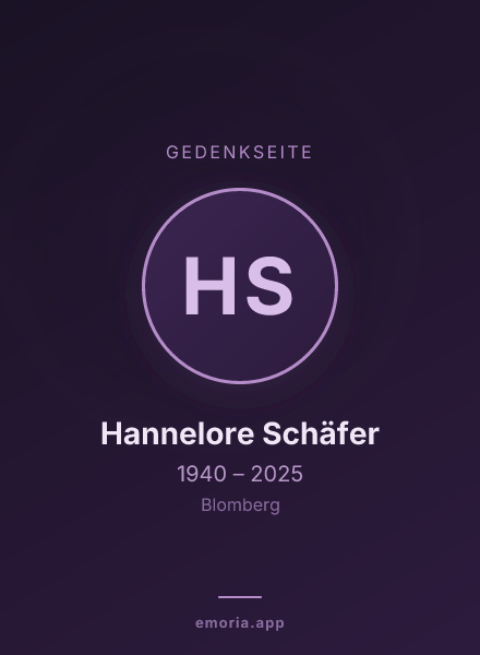 Gedenkportrait von Hannelore Schäfer