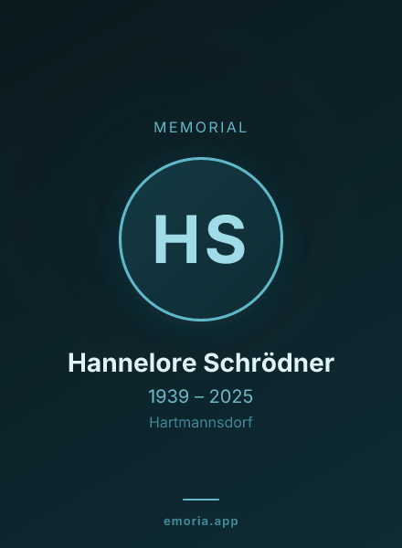 Memorial portrait of Hannelore Schrödner
