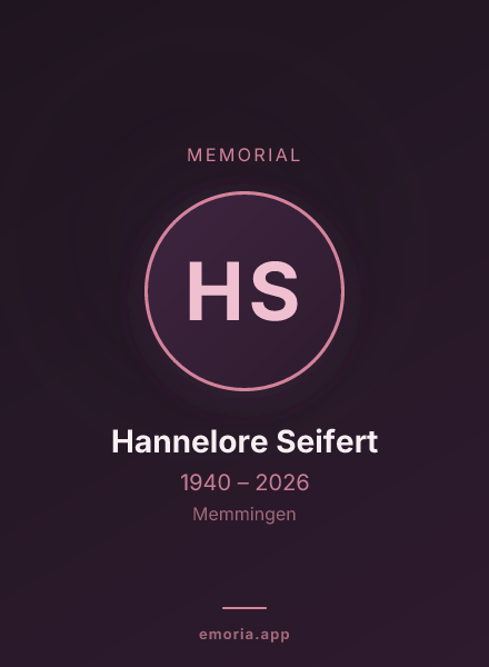 Memorial portrait of Hannelore Seifert