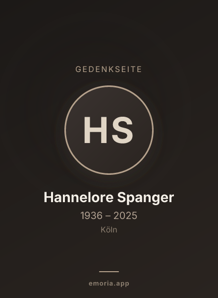 Gedenkportrait von Hannelore Spanger