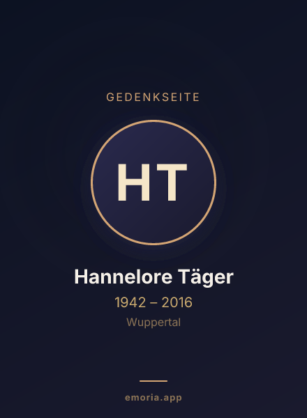 Gedenkportrait von Hannelore Täger