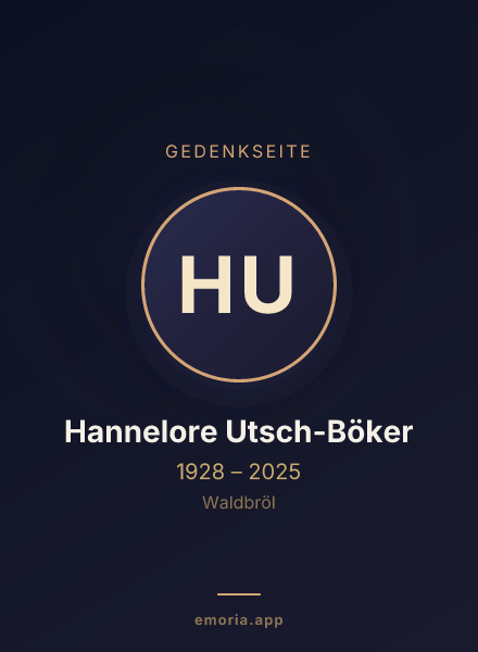 Gedenkportrait von Hannelore Utsch-Böker