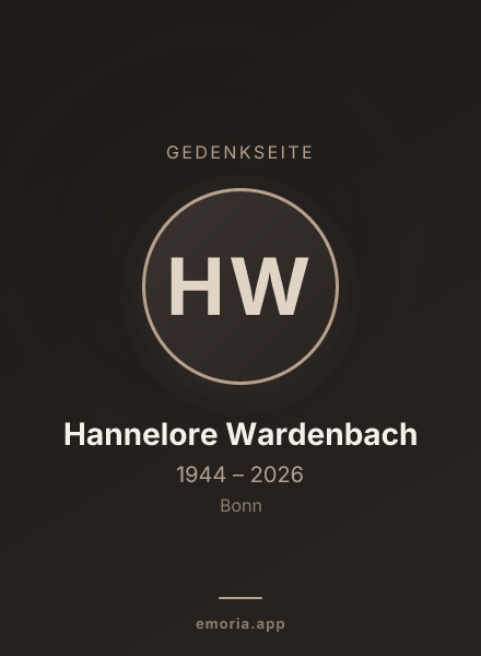 Gedenkportrait von Hannelore Wardenbach
