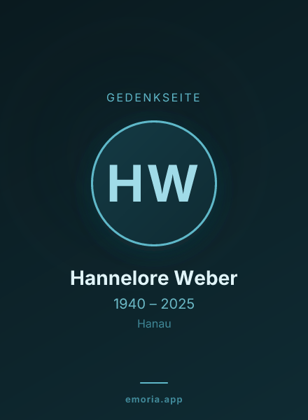 Gedenkportrait von Hannelore Weber