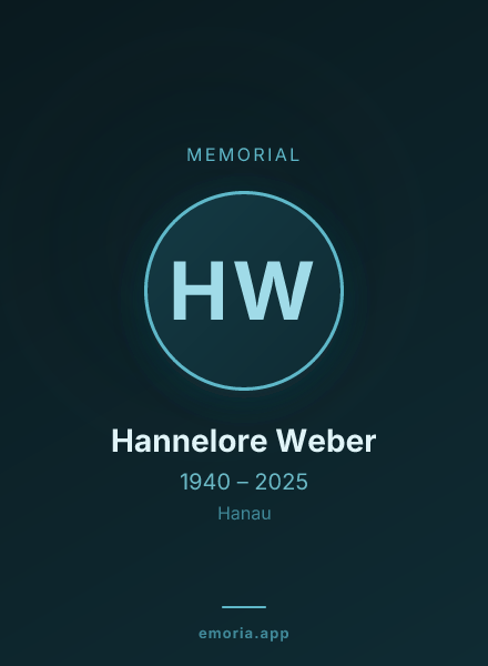 Memorial portrait of Hannelore Weber