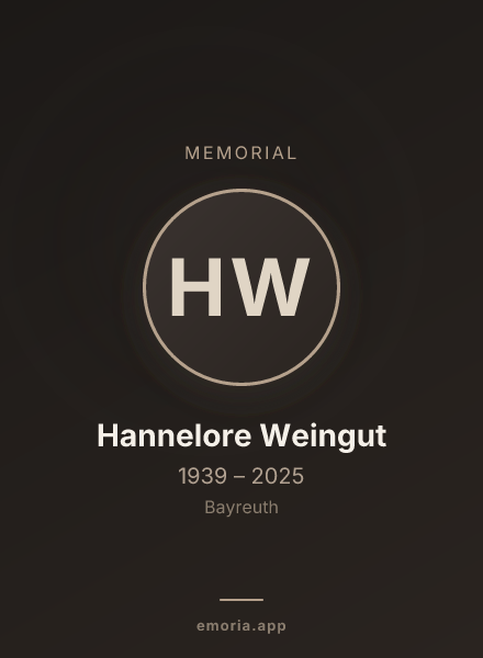 Memorial portrait of Hannelore Weingut