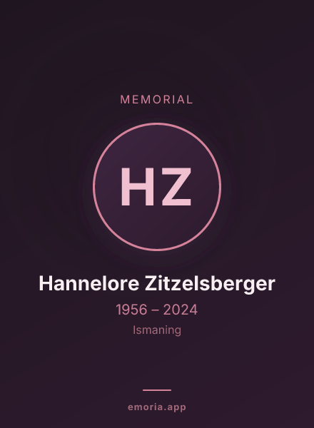 Memorial portrait of Hannelore Zitzelsberger