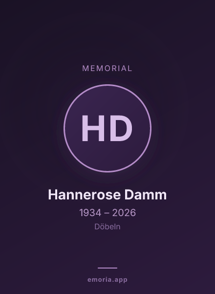 Memorial portrait of Hannerose Damm