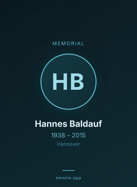 Memorial portrait of Hannes Baldauf