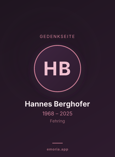Gedenkportrait von Hannes Berghofer
