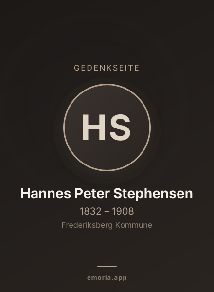 Gedenkportrait von Hannes Peter Stephensen