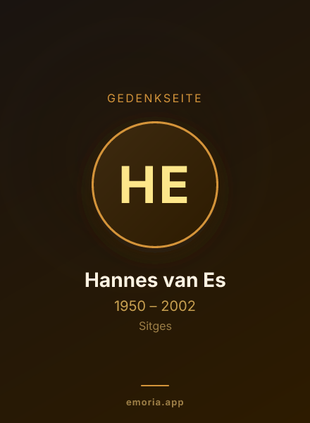 Gedenkportrait von Hannes van Es
