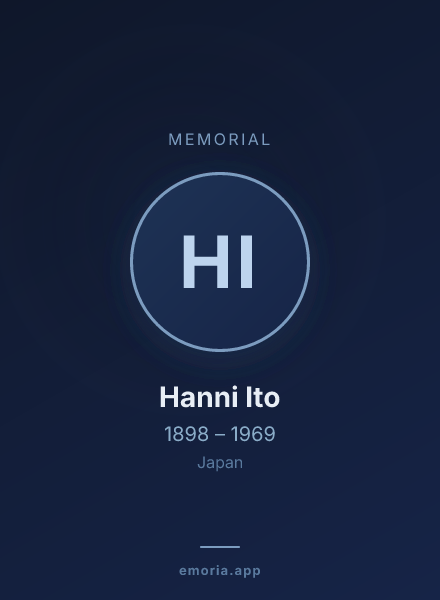 Memorial portrait of Hanni Ito