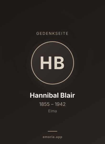 Gedenkportrait von Hannibal Blair