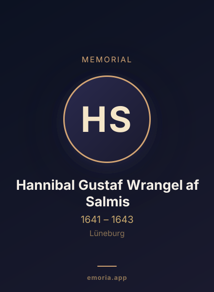 Memorial portrait of Hannibal Gustaf Wrangel af Salmis
