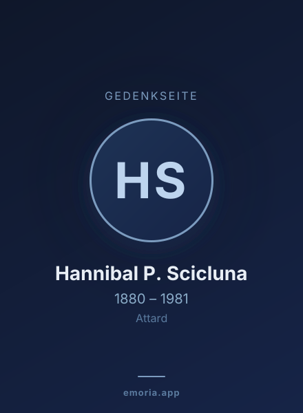 Gedenkportrait von Hannibal P. Scicluna