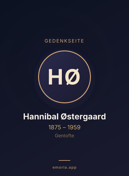 Gedenkportrait von Hannibal Østergaard