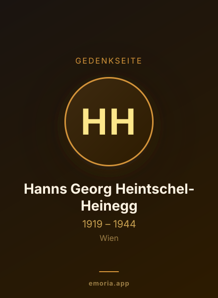Gedenkportrait von Hanns Georg Heintschel-Heinegg