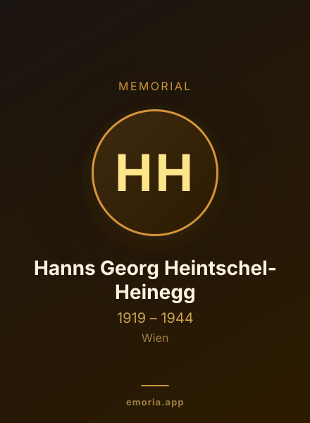 Memorial portrait of Hanns Georg Heintschel-Heinegg