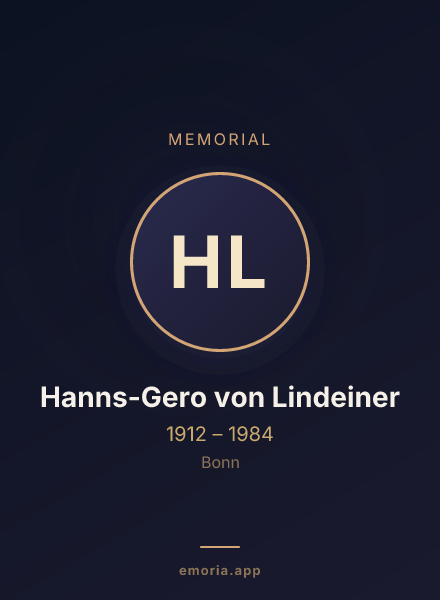 Memorial portrait of Hanns-Gero von Lindeiner