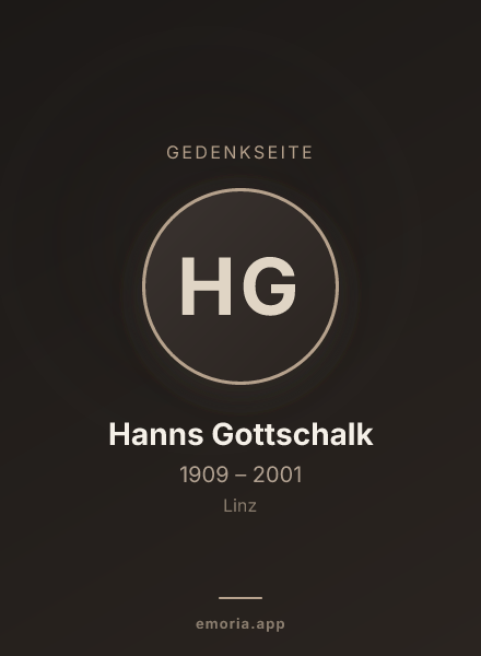 Gedenkportrait von Hanns Gottschalk