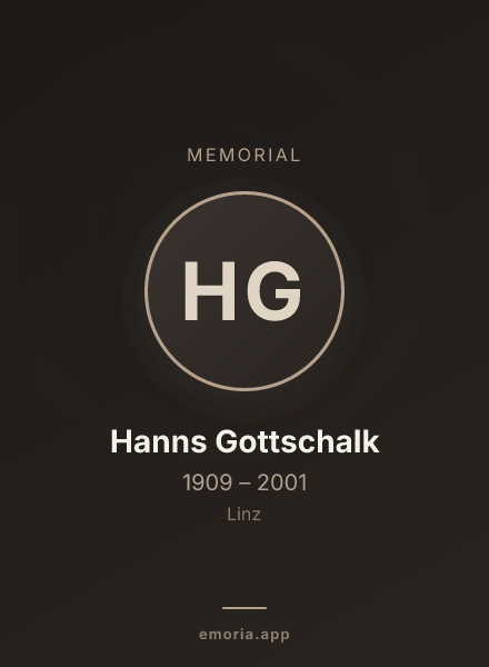 Memorial portrait of Hanns Gottschalk