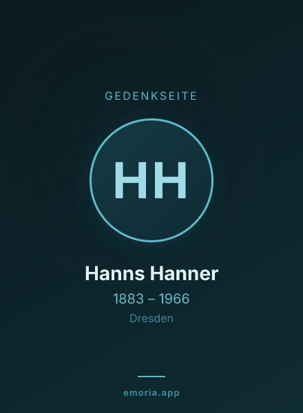 Gedenkportrait von Hanns Hanner