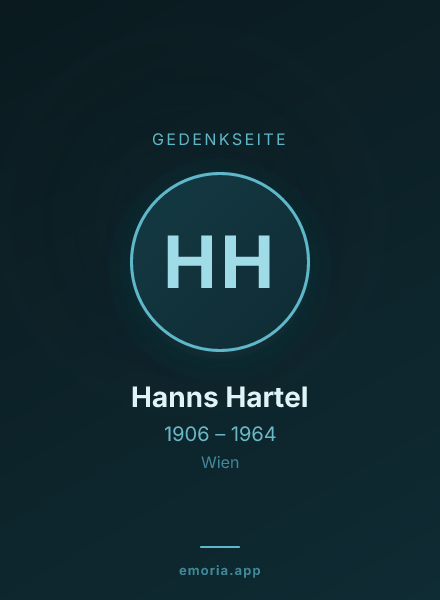 Gedenkportrait von Hanns Hartel