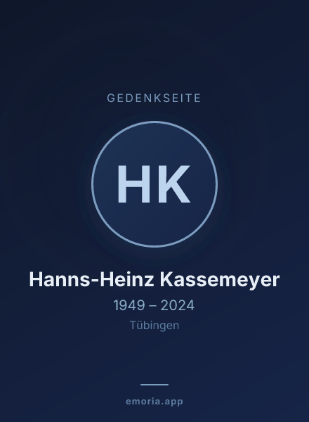 Gedenkportrait von Hanns-Heinz Kassemeyer
