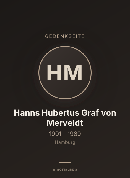 Gedenkportrait von Hanns Hubertus Graf von Merveldt
