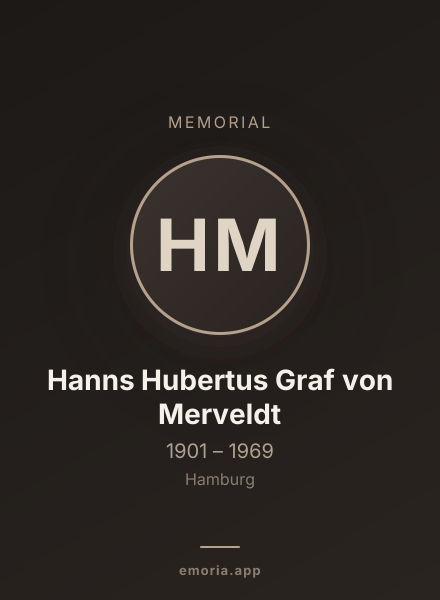 Memorial portrait of Hanns Hubertus Graf von Merveldt