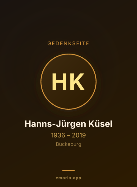 Gedenkportrait von Hanns-Jürgen Küsel