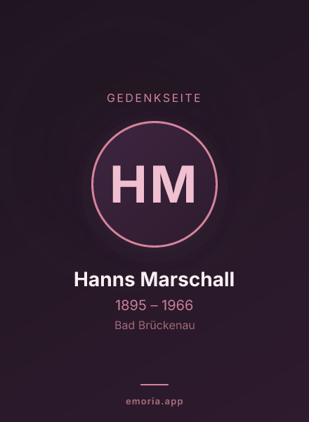 Gedenkportrait von Hanns Marschall