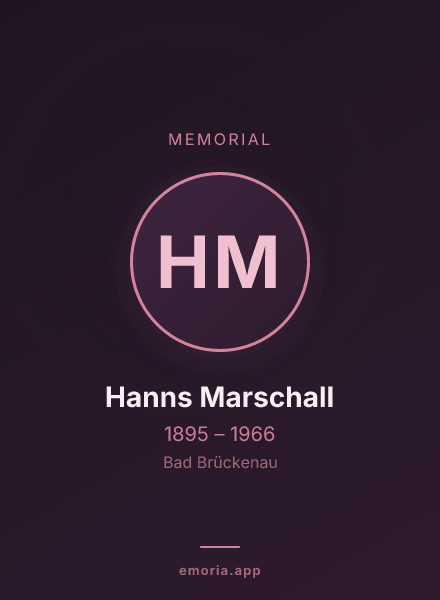 Memorial portrait of Hanns Marschall